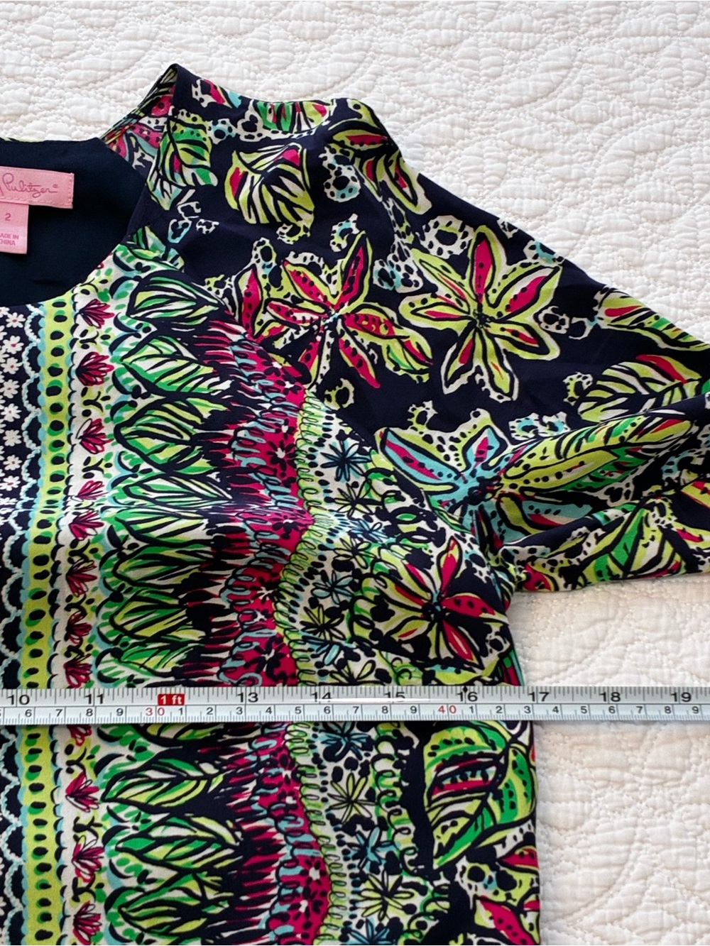Lilly Pulitzer Silk Rylee 3/4 Sleeve Shift Dress Floral Size 2 Resort - Picture 6 of 8